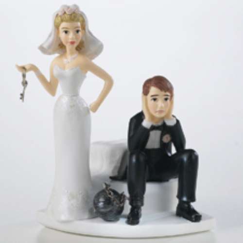 Ball and Chain Wedding Topper - Click Image to Close